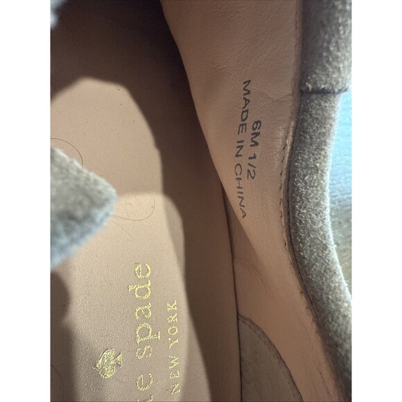 Kate Spade Lenna Suede Tassel Zip InSide Sneakers Grey Size 6.5 M - Picture 5 of 8